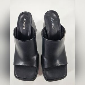Abound Black Open-Toe Slide Mule |Size 8